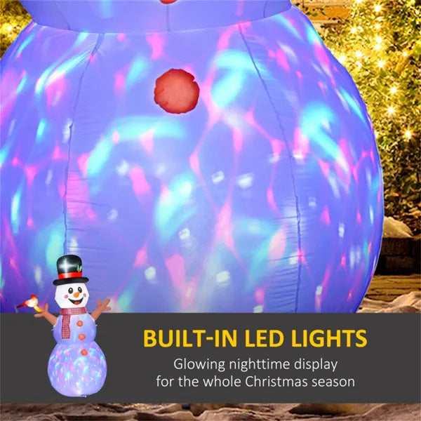 Lighted Snowman with Cardinal 8 FT Tall