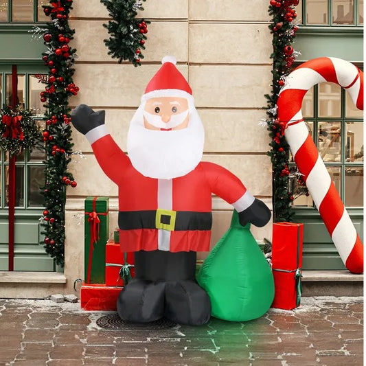 Santa Claus With Large Gift Bag 6 FT LED Inflatable