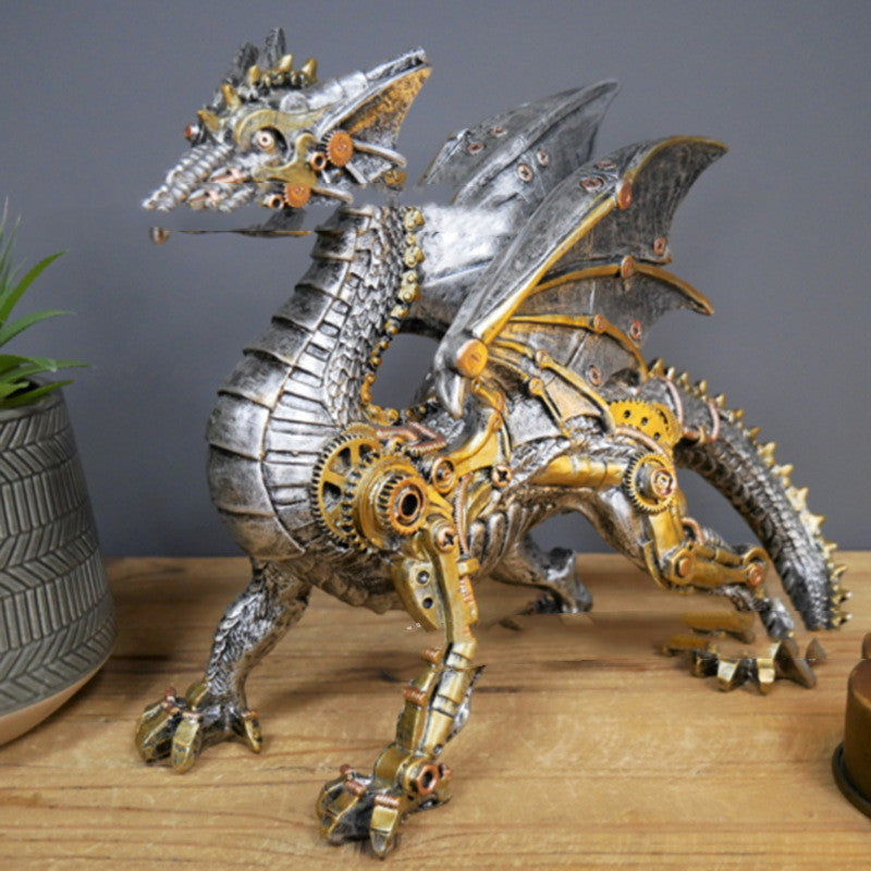 Steampunk Dragon Resin Decorative Figure