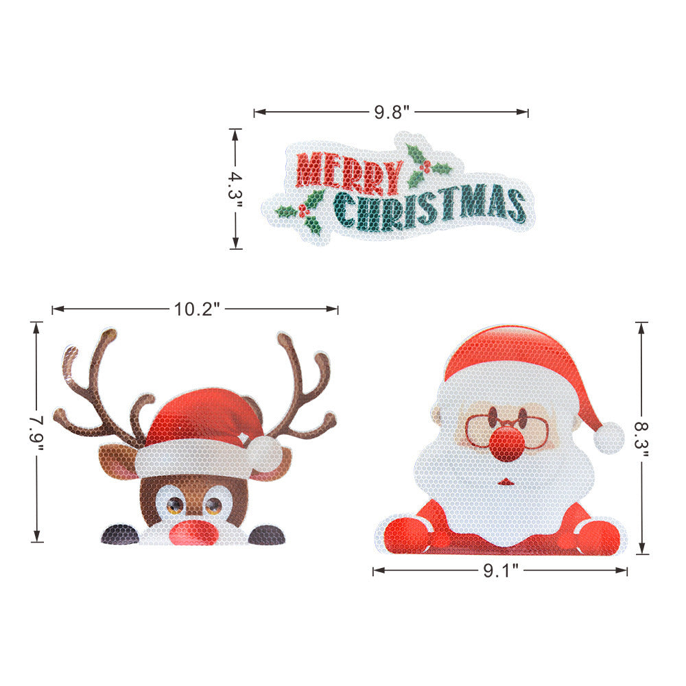 Assorted Reflective Car Magnets – Christmas Holiday Vehicle Decor