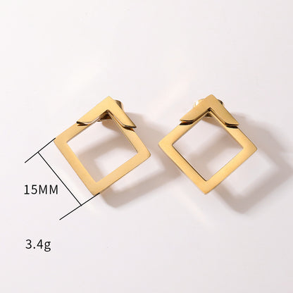 Double Square Geometric Earrings