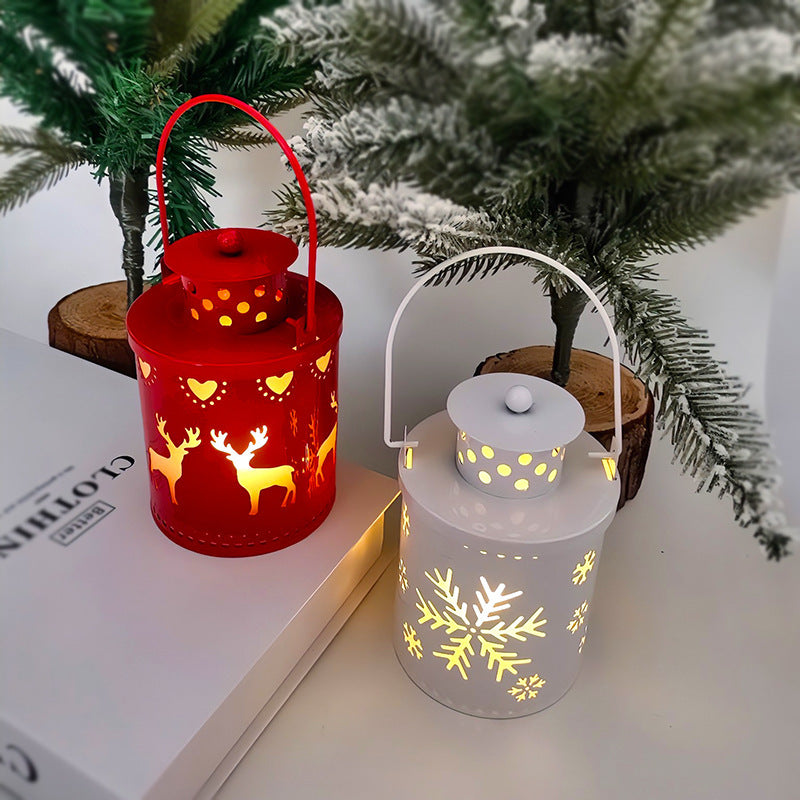 Christmas Flameless Candle Old-Fashioned Lantern