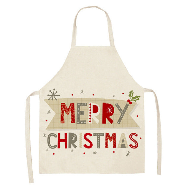 Christmas Series Cotton And Linen Aprons Variety