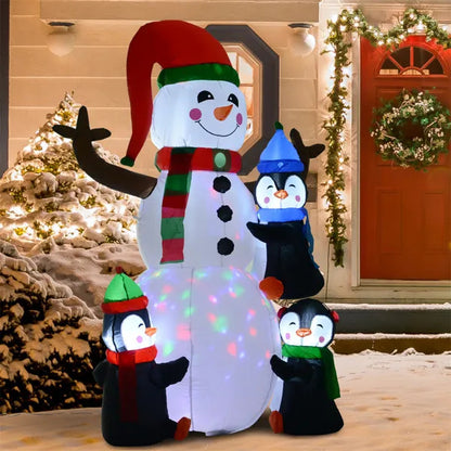 Snowman & Penguin Pals LED Inflatable