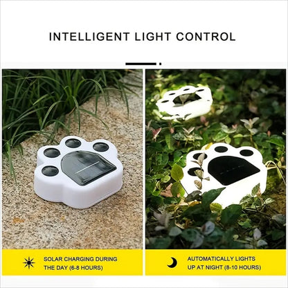 LED Solar Waterproof Outdoor Pawprint Garden Lights