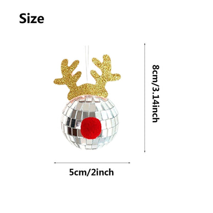 Silver Mirror Reindeer Ornament Set (5 Pcs)