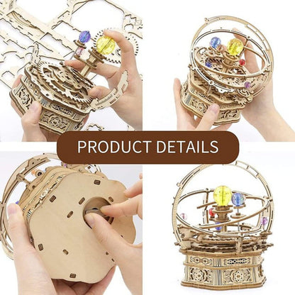 ROKR Rotating Starry Night Mechanical Music Box 3D Wooden Puzzle