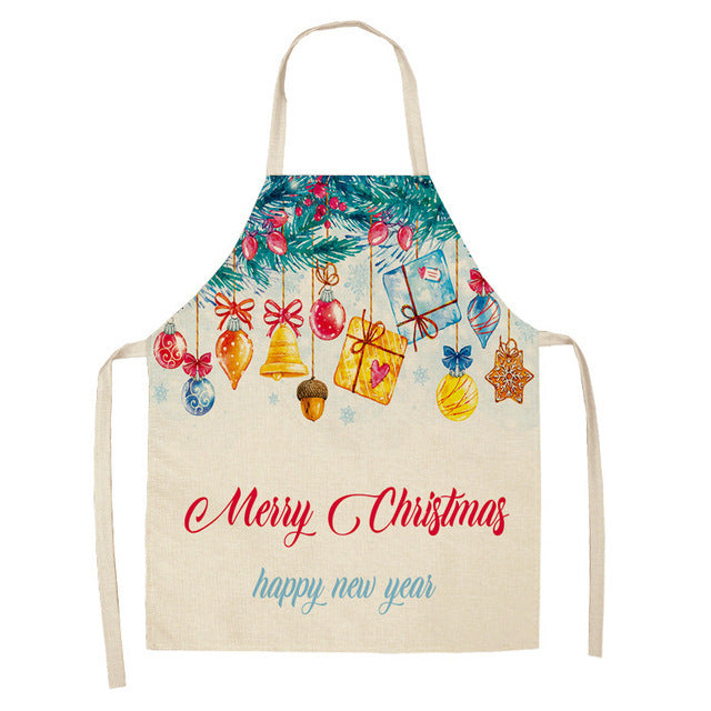 Christmas Series Cotton And Linen Aprons Variety