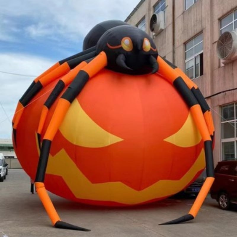 Large Inflatable Pumpkin & Spider