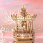 Carousel 3D DIY Wooden Puzzle Model Rotating Music Box