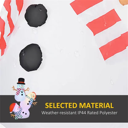 Three Stacked Snowmen with LED Lights Inflatable