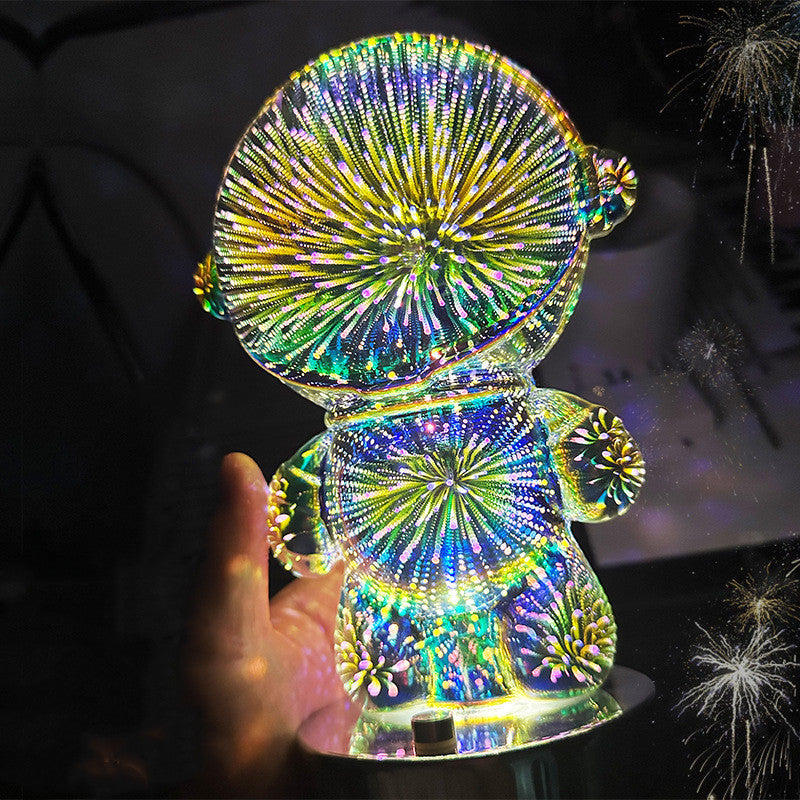 Fireworks Astronaut Atmosphere Light 3D Astronaut