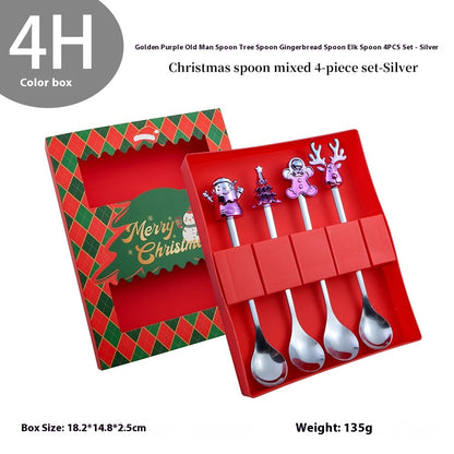 Holiday Cheer Fork & Spoon Sets - Gold or Silver