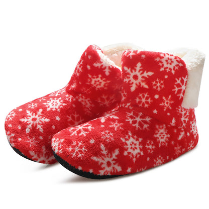 Thick Wool Christmas House Slippers