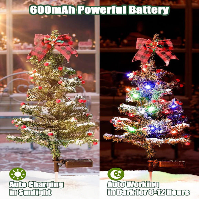 Solar Pre-Lit Waterproof Outdoor Christmas Tree 2 Modes