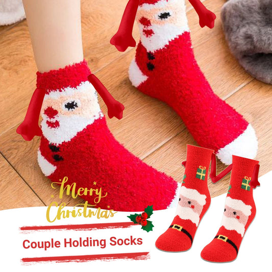 Magnetic Hand In Hand Couple Fleece Tube Socks