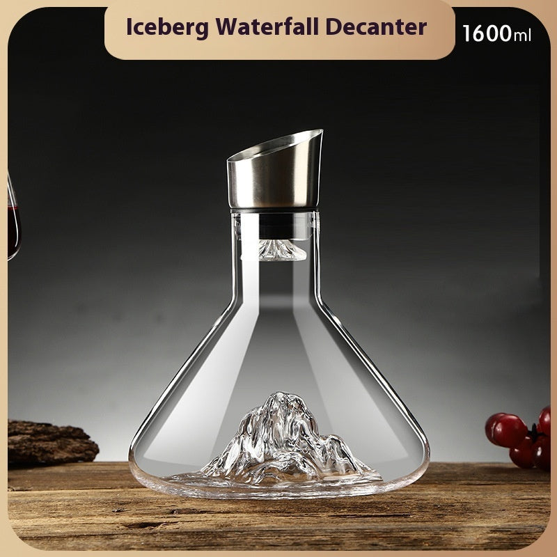 Iceberg Waterfall Glass Wine Decanter