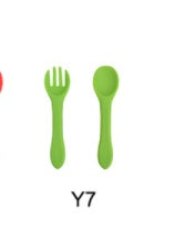 Soft Silicone Food Grade Kids Spoon & Fork Set