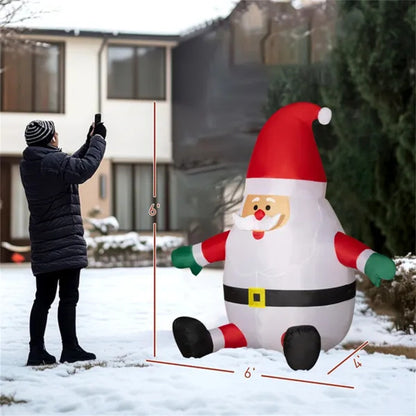 Santa Claus Inflatable with Rotating Magic Ball Light