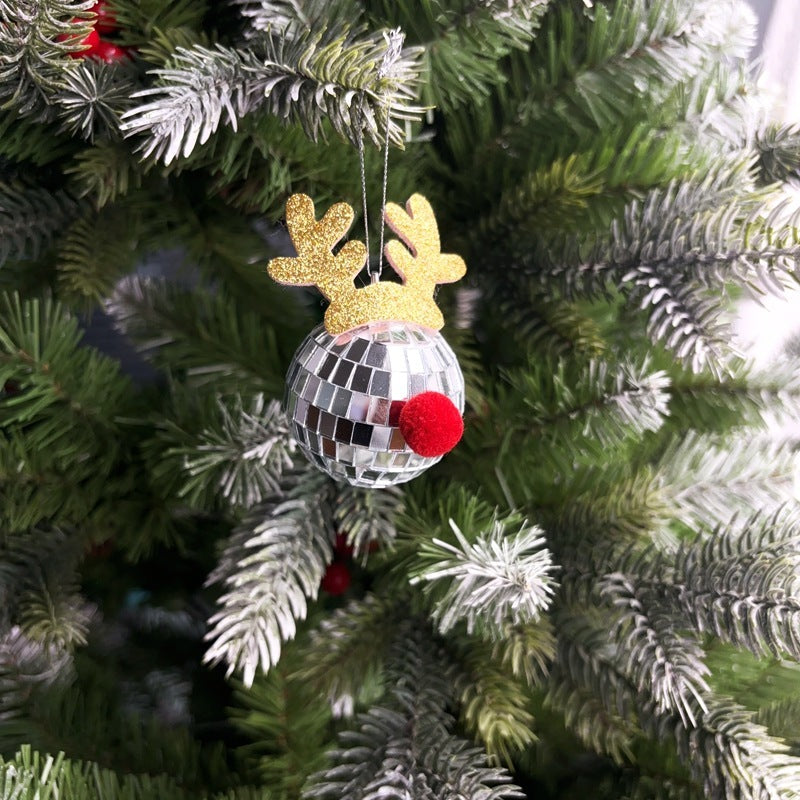 Silver Mirror Reindeer Ornament Set (5 Pcs)