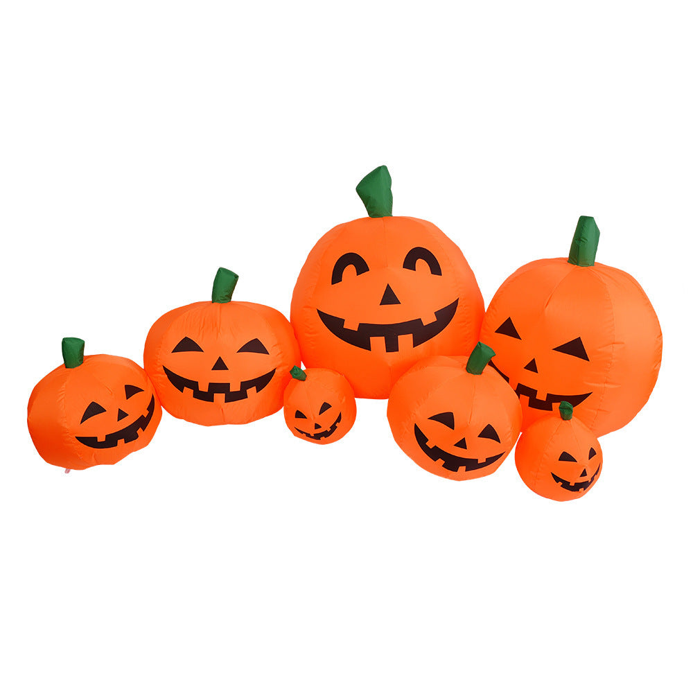 7-Pumpkin Halloween Inflatable Outdoor Display