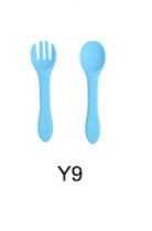 Soft Silicone Food Grade Kids Spoon & Fork Set