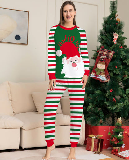 Ho Ho Ho Holiday Stripes Family Pajamas