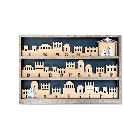 Wooden Multi-layer Nativity Advent Calendar