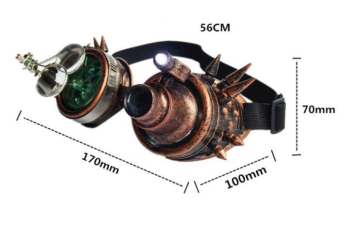 Steampunk Goggles Plus LED Lights Costume