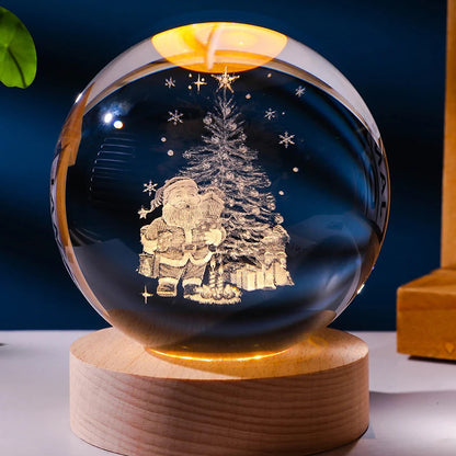 Luminous Starry Sky And Planets Moon Crystal Ball