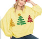 Women's Christmas Tree Casual Pullover Sweatshirt