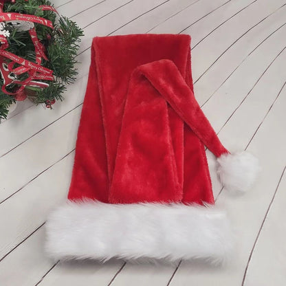 Extra Long Christmas Plush Santa Hat