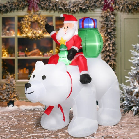 Polar Bear Christmas Journey Inflatable