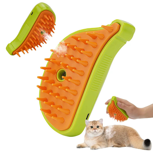 3 In 1 Pet Steam Brush for Cats & Dogs Brush