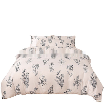 Floral Grey & White 3/4Pc Duvet Cover Bedding Set