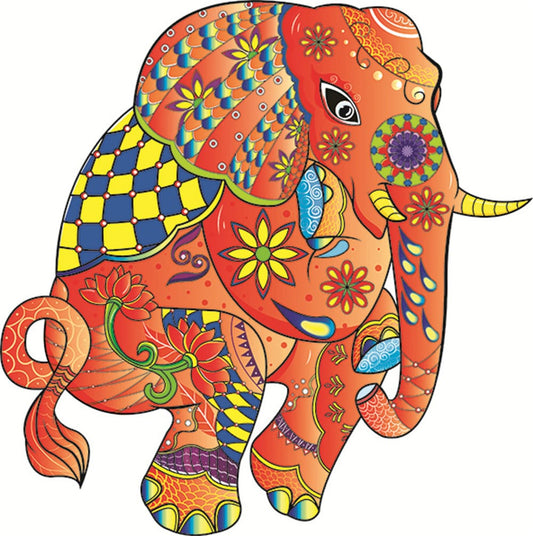 Colorful Elephant Wooden Jigsaw Puzzle Collection