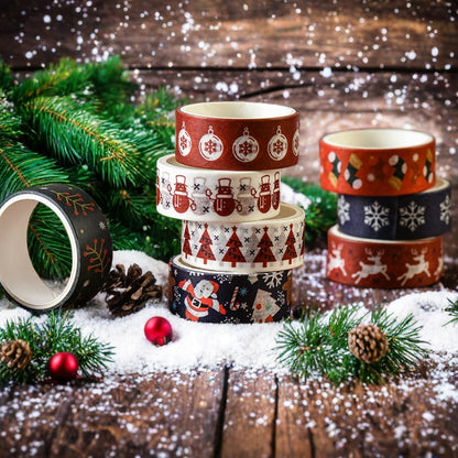 Christmas-Themed Paper Adhesive Tape/Journal Tape