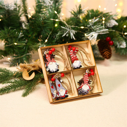 Christmas Gnome Wooden Ornament Collection – 3 Unique Sets
