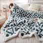 Jacquard Coral Fleece Sofa Blanket