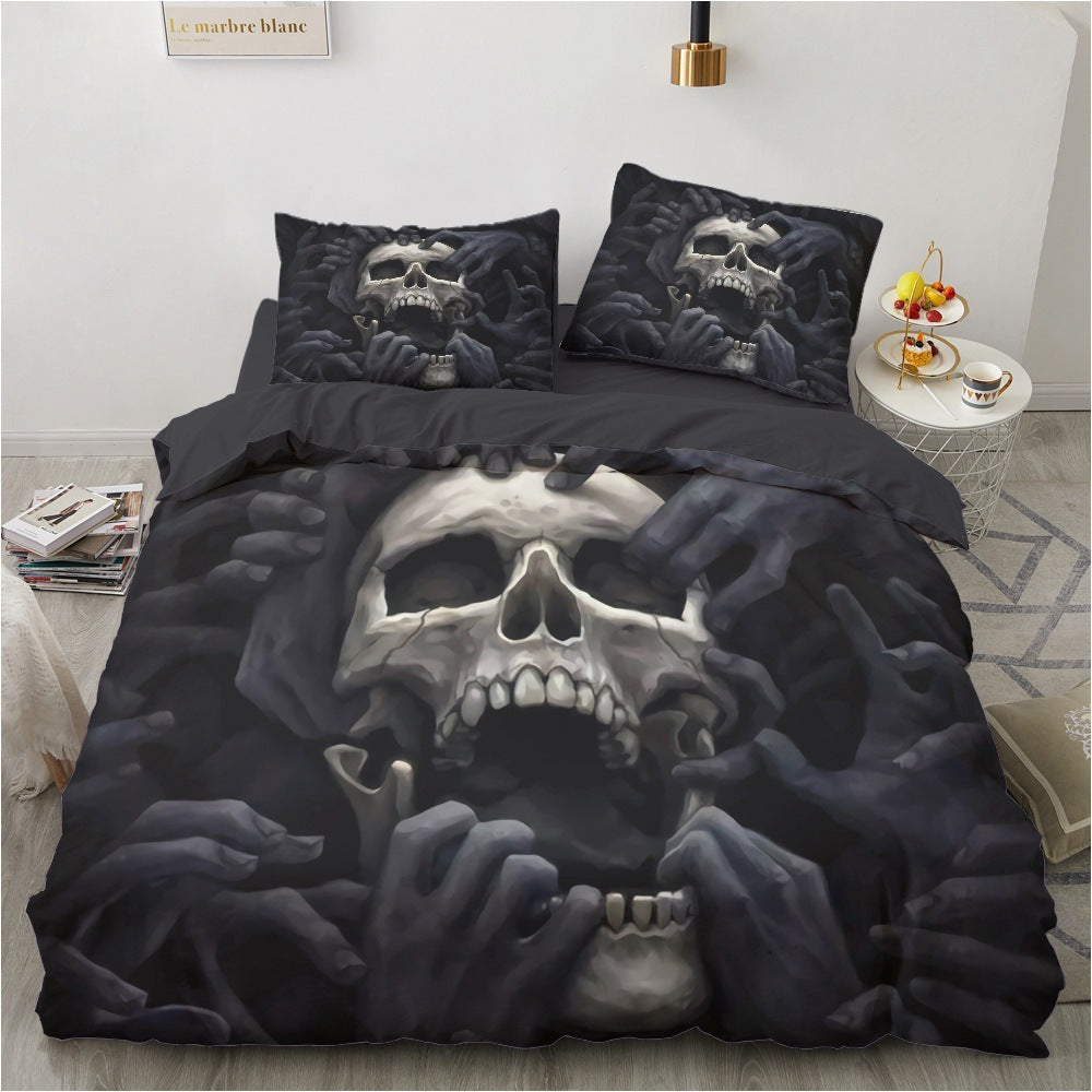 Bright & Colorful Skull Duvet w/Pillow Cases