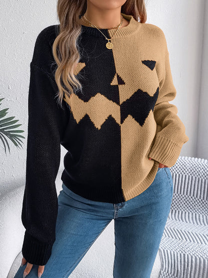 Halloween Contrasting Color Sweaters