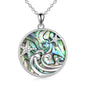Ocean Wave Starfish Necklace with Colorful Abalone Shell