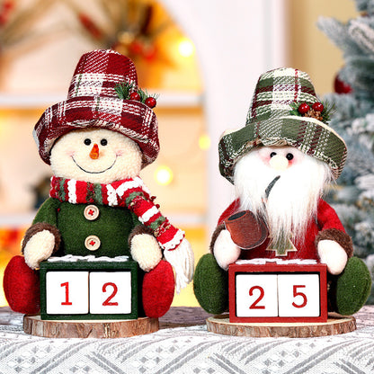 Christmas Countdown Vintage Snowman/Old Man Dolls