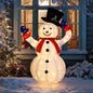 4ft Lighted Snowman Christmas Yard Decoration with Top Hat & LED Lights
