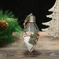 Retro Christmas Bulb Lighted Winter Scene Dry Snow Globe