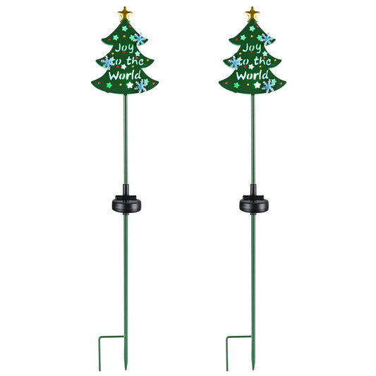 Metal Christmas Tree Solar Path Lights