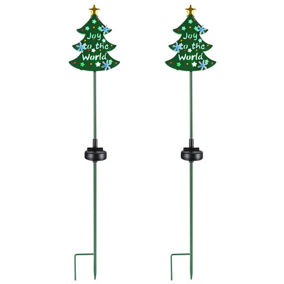 Metal Christmas Tree Solar Path Lights