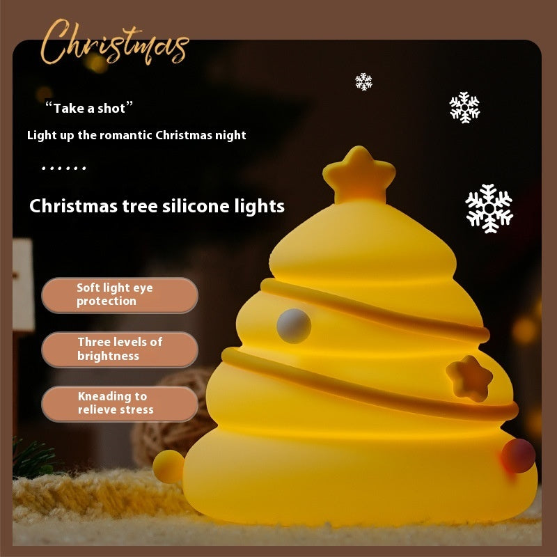 Christmas Tree Silicone Night Lights USB Rechargeable