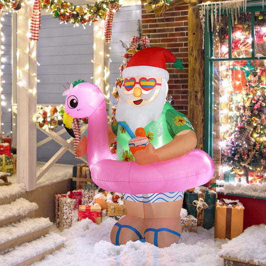 Tropical Santa Claus LED Inflatable