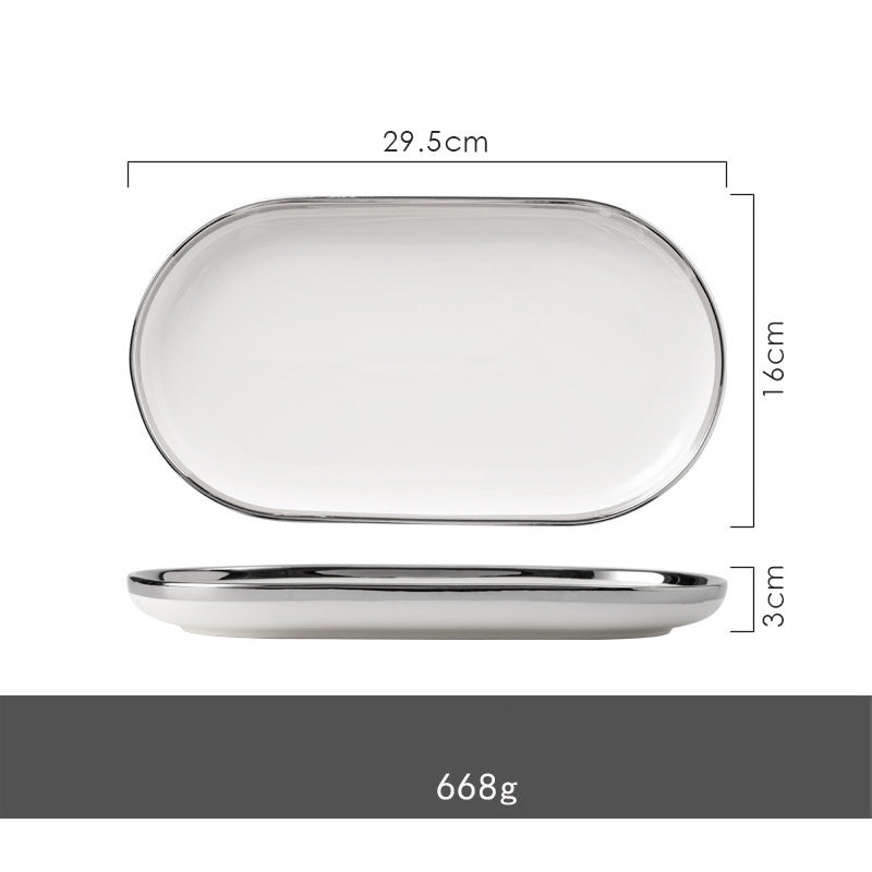 Signature Gold & Silver Trim Dinnerware Set